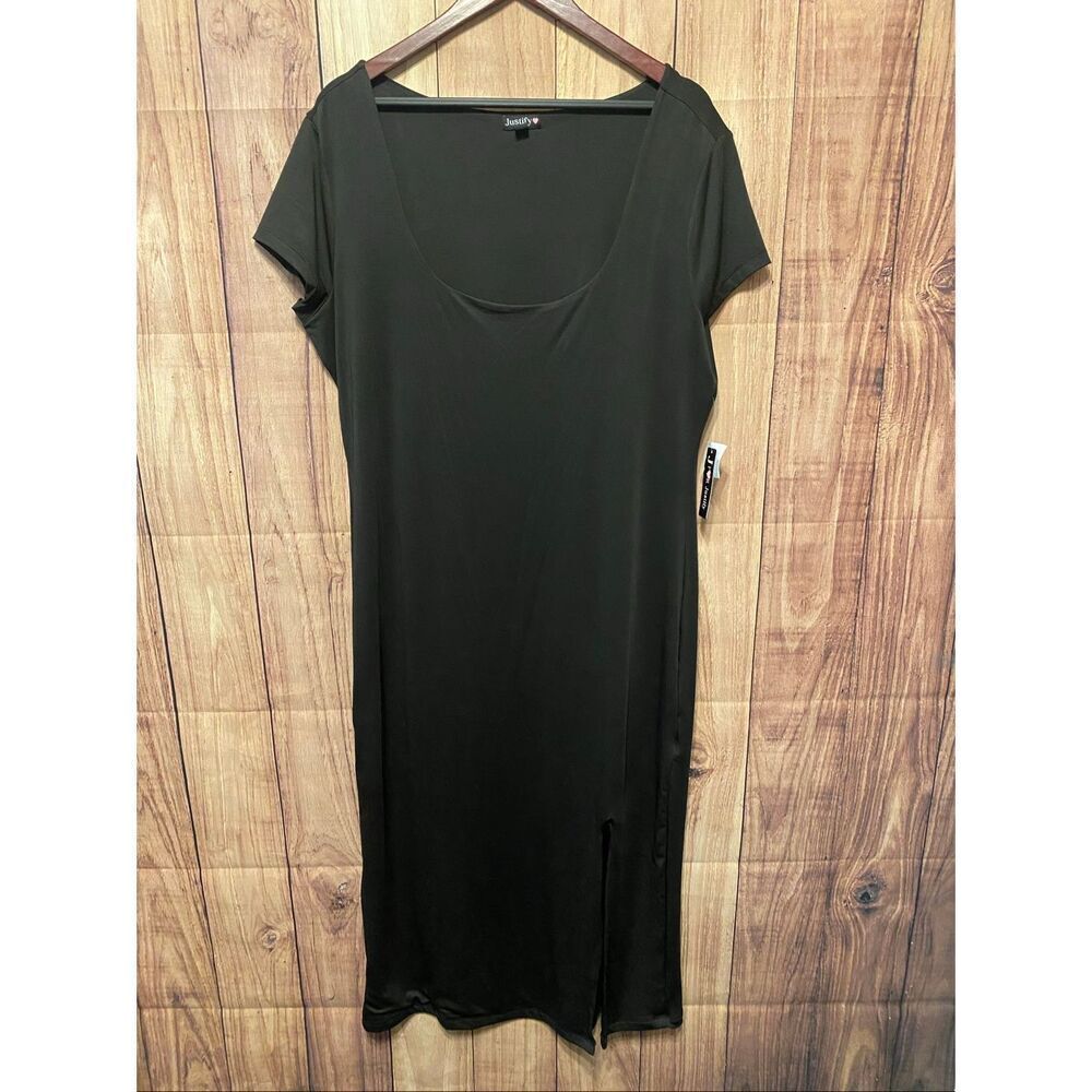 Justify 3X NWT black midi junior size T-shirt dress